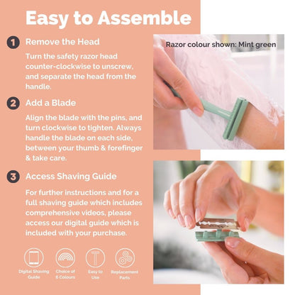 Safety Razor Rose (Pink) - Jungle Culture - Razors & Razor Blades - Jungle Culture