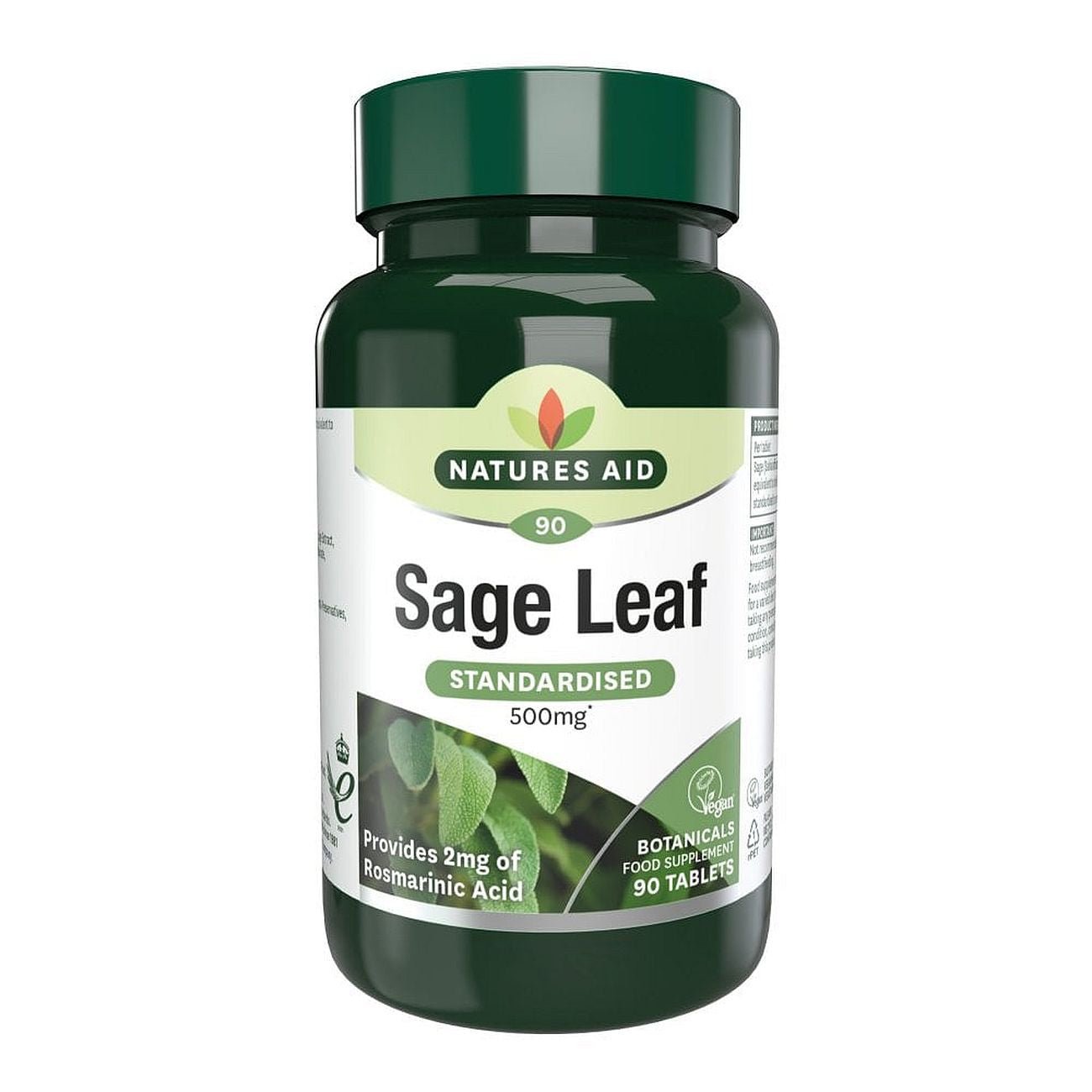 Sage Leaf 50mg 90 Tablets [BLACK FRIDAY] - Eco Natural Products - Natures Aid - Vitamins & Supplements