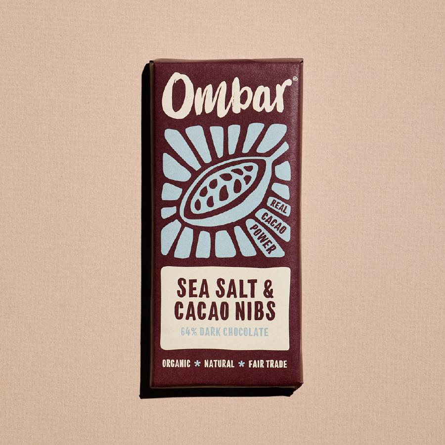 Salt & Nibs 64% Cacao Chocolate Bar 70g - Ombar - Chocolate Bar - Ombar
