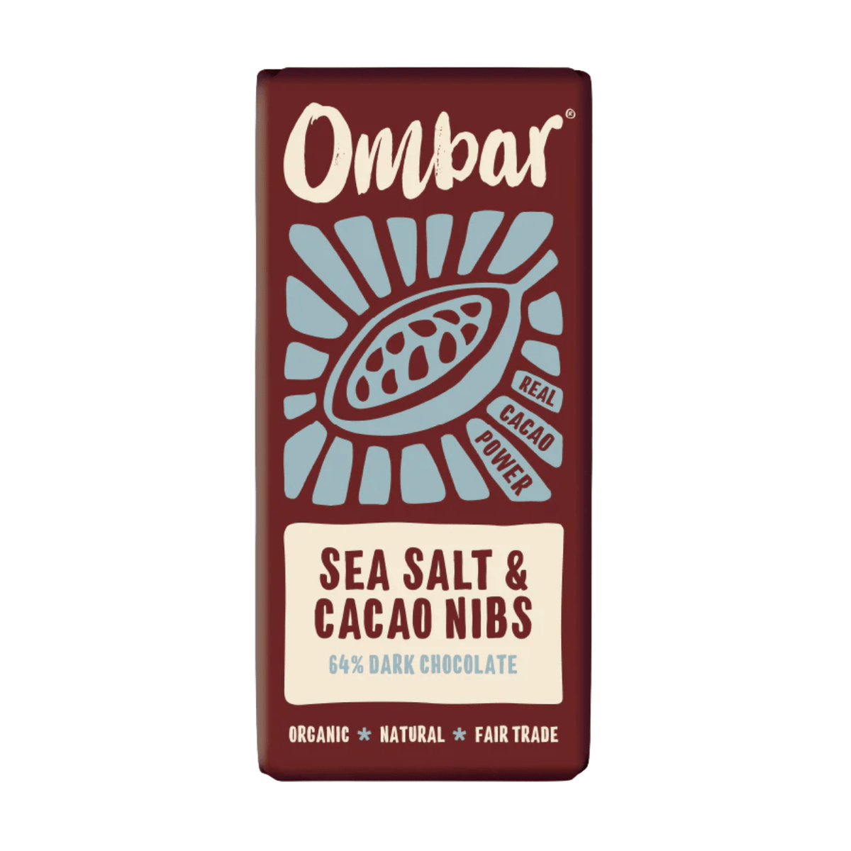 Salt & Nibs 64% Cacao Chocolate Bar 70g - Ombar - Chocolate Bar - Ombar