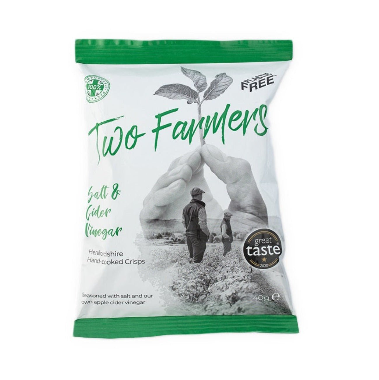 Salt & Vinegar Crisps 40g [BLACK FRIDAY] - Eco Natural Products - Two Farmers - Potatoe Crisps