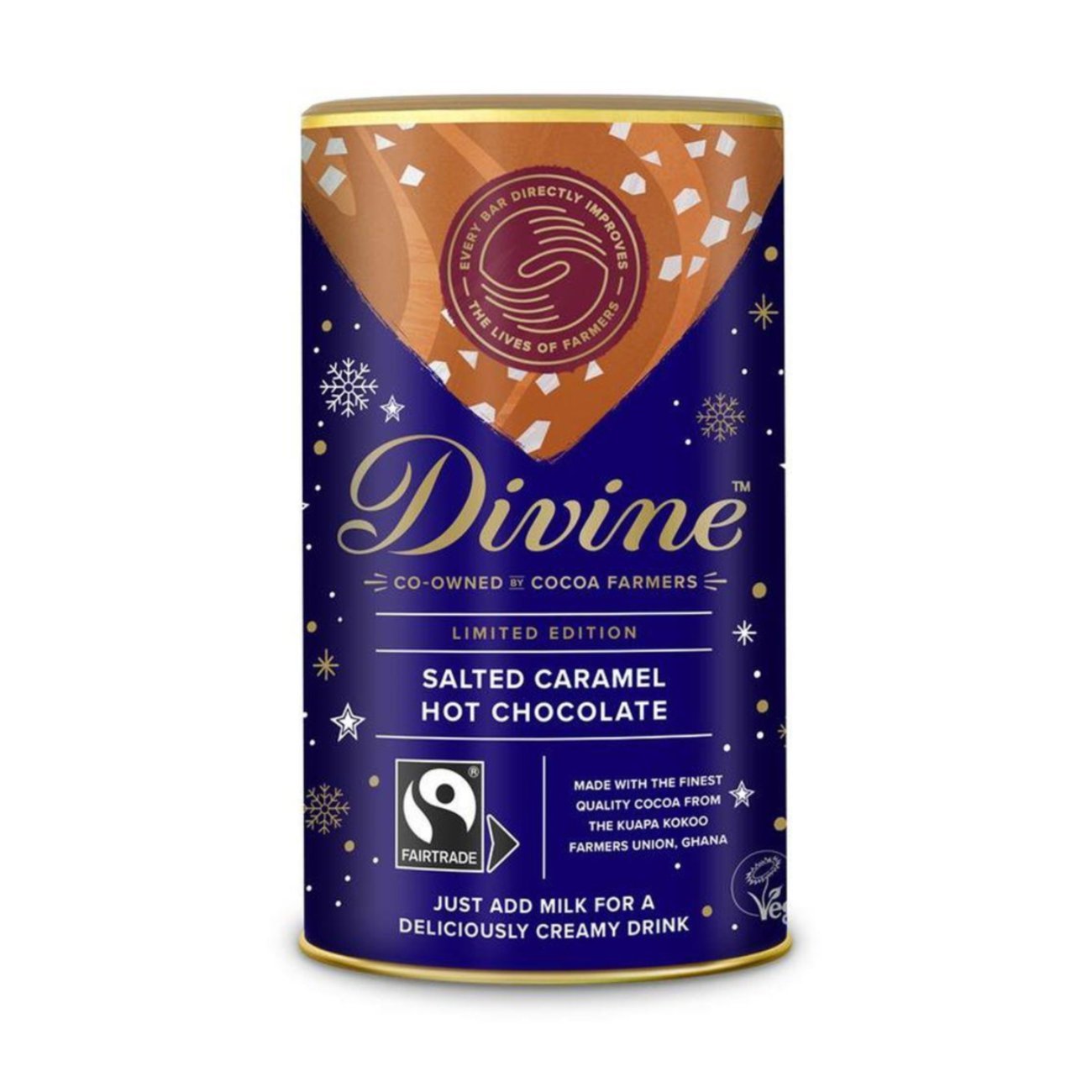 Salted Caramel Hot Chocolate 300g - Divine Chocolate - hot chocolate - Eco Natural Products