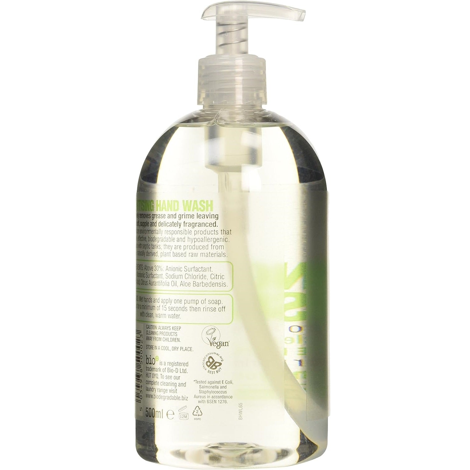 Sanitising Lime and Aloe Hand Wash 500 ml
