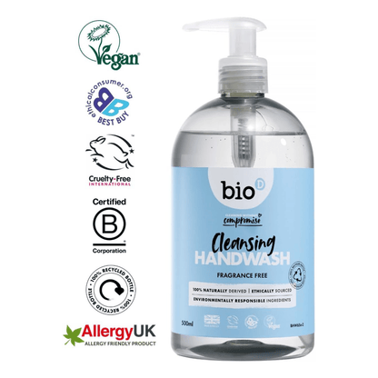 Sanitising Hand Wash Fragrance Free 500ml - Bio - D - Hand Wash - Bio - D