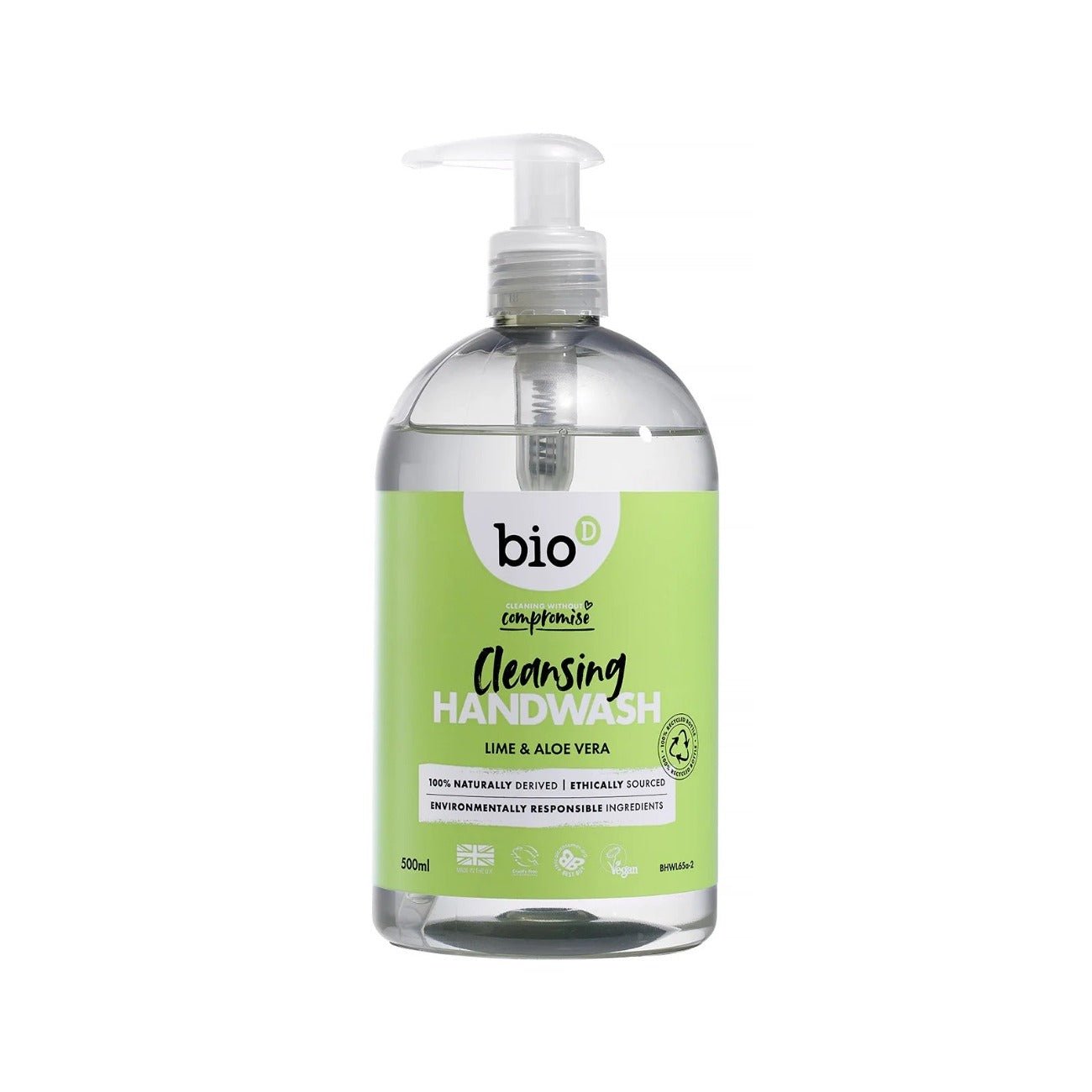 Sanitising Lime and Aloe Hand Wash 500ml [BLACK FRIDAY] - Eco Natural Products - Bio - D - Hand Wash