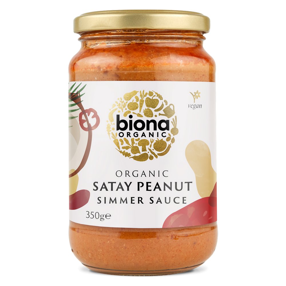 Satay Spicy Peanut Simmer Sauce Organic 350g - Biona - Sauce - Eco Natural Products