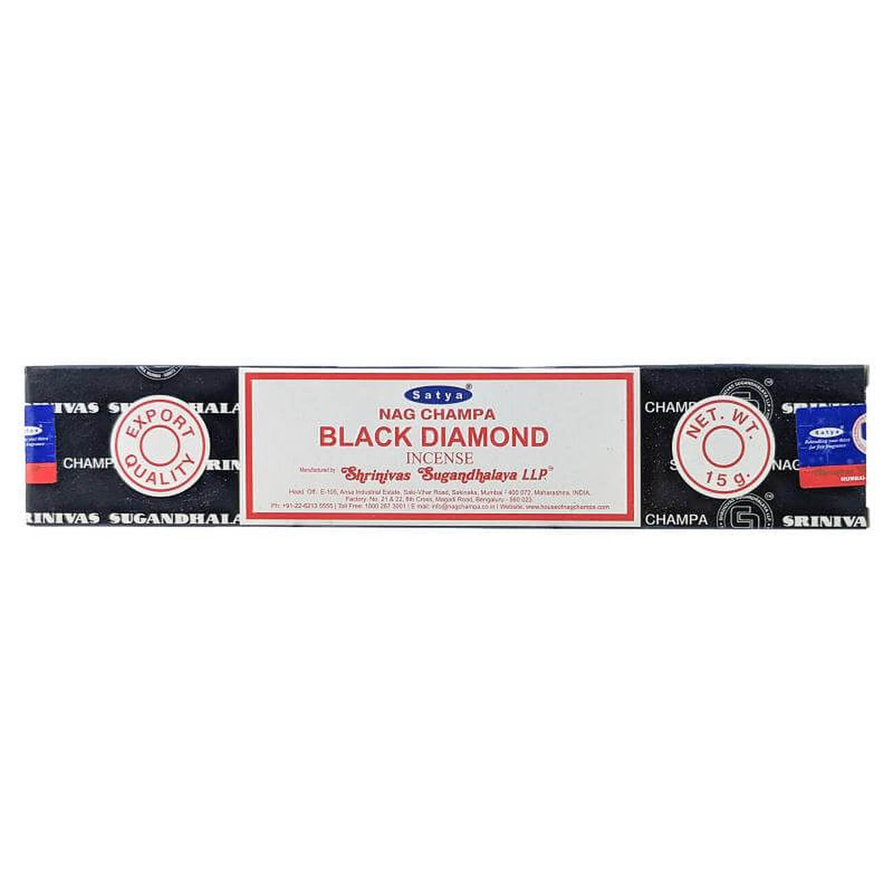 Satya Nag Champa Black Diamond Incense Sticks 15g - single pack