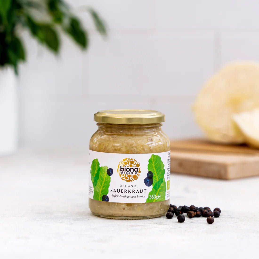Sauerkraut Infused Juniper Berries 680g - Biona - Pickled Fruits & Vegetables - Eco Natural Products