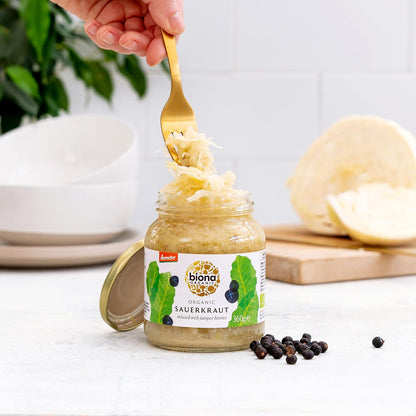 Sauerkraut Infused Juniper Berries 680g - Biona - Preserved Vegetables - Eco Natural Products