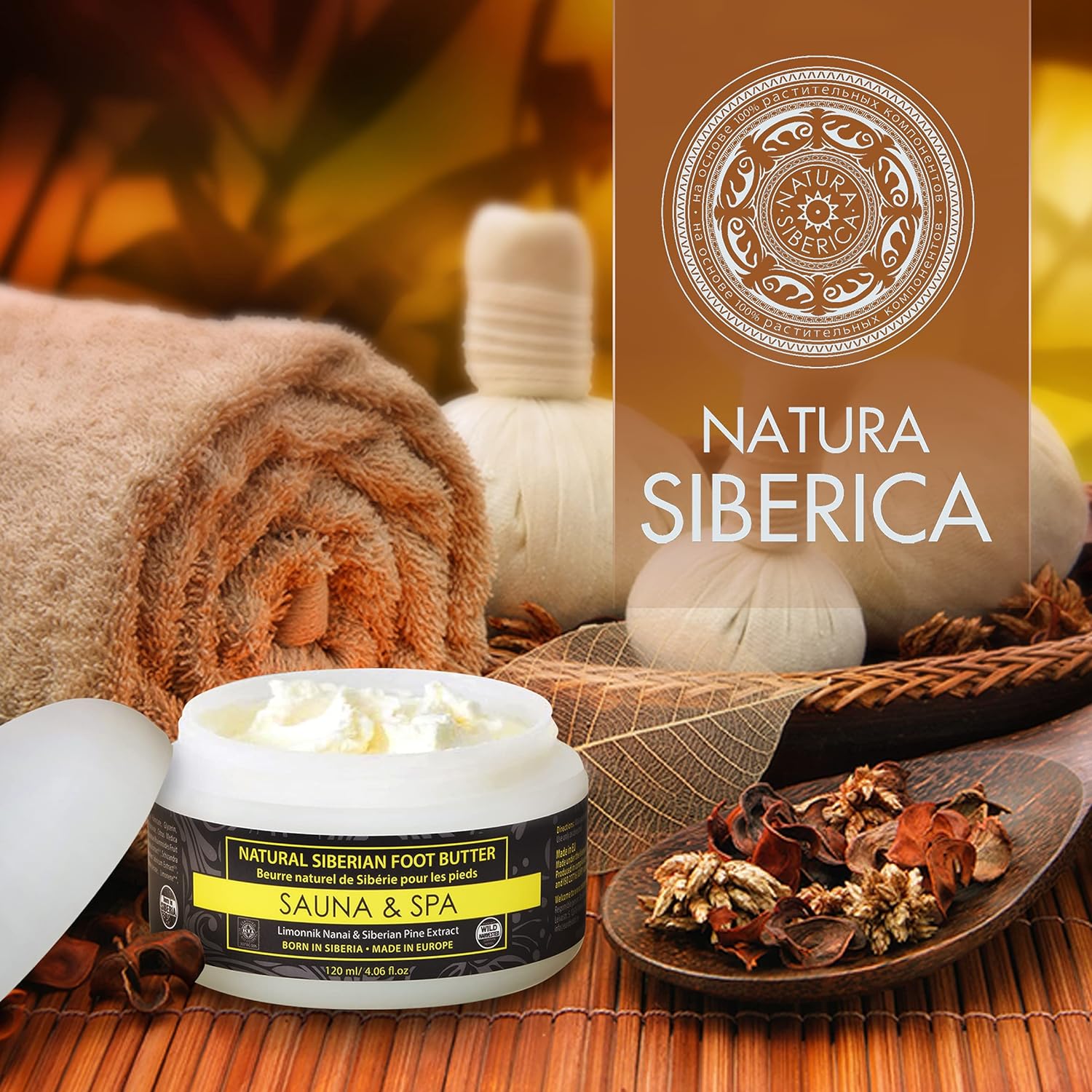 Sauna & SPA Siberian Foot Butter 120ml Active Organics - Natura Siberica - Foot Butter - Eco Natural Products