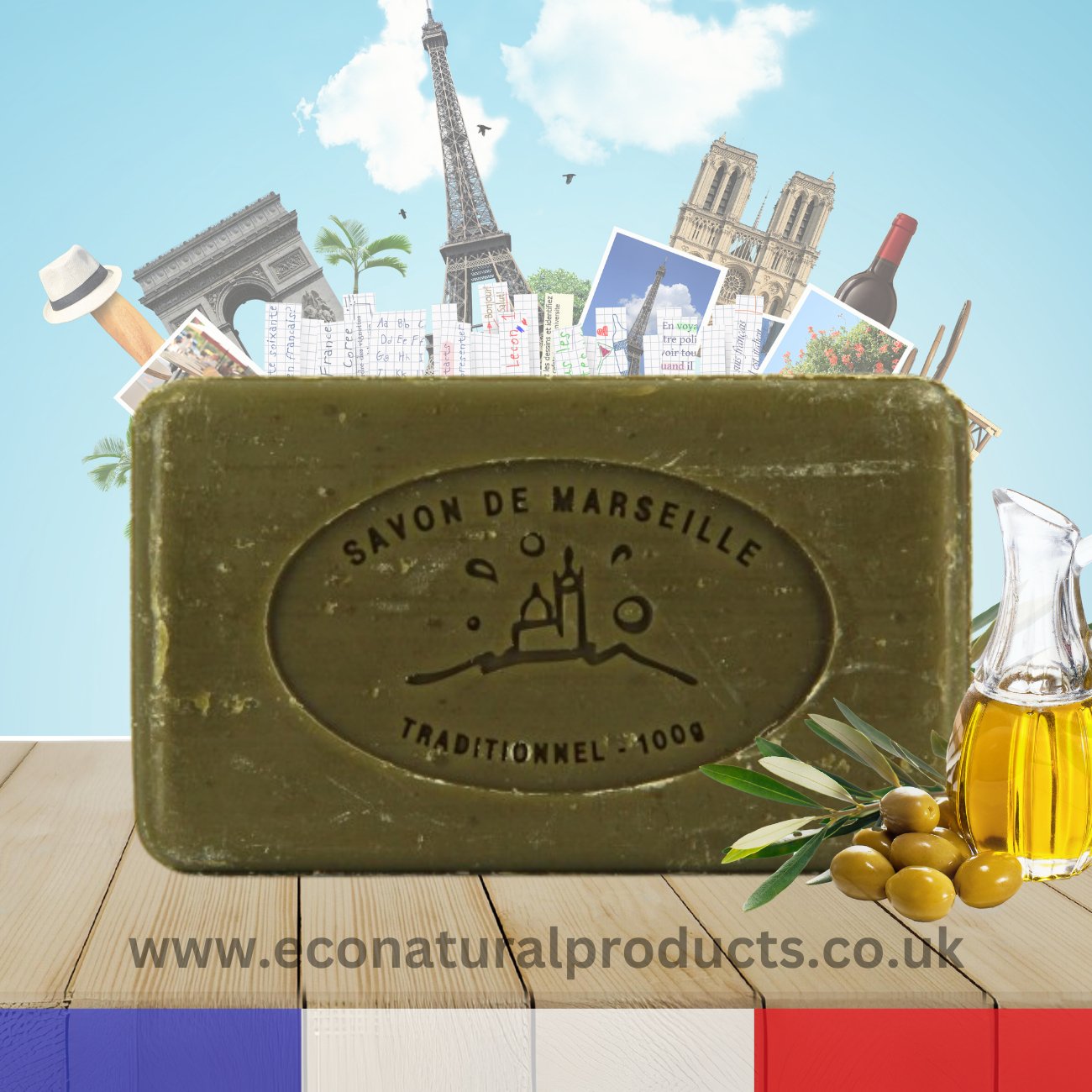 Savon de Marseille Verte Olive Oil 100g [BLACK FRIDAY] - Eco Natural Products - FouFour - Savon de Marseille - Bar Soap