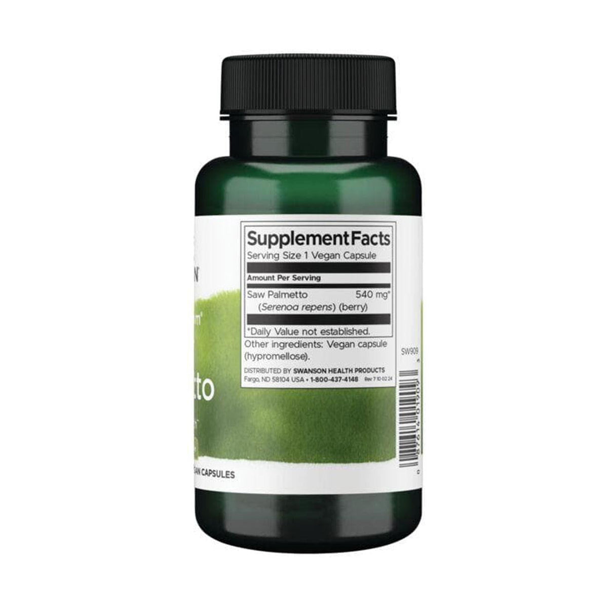 Saw Palmetto 540mg 100 caps - Swanson - Herbal supplement - Eco Natural Products