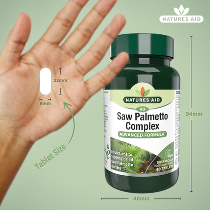 Saw Palmetto Complex with Nettle 60 Tablets - Natures Aid - Vitamins & Supplements - Eco Natural Products