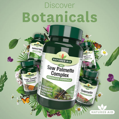 Saw Palmetto Complex with Nettle 60 Tablets - Natures Aid - Vitamins & Supplements - Eco Natural Products
