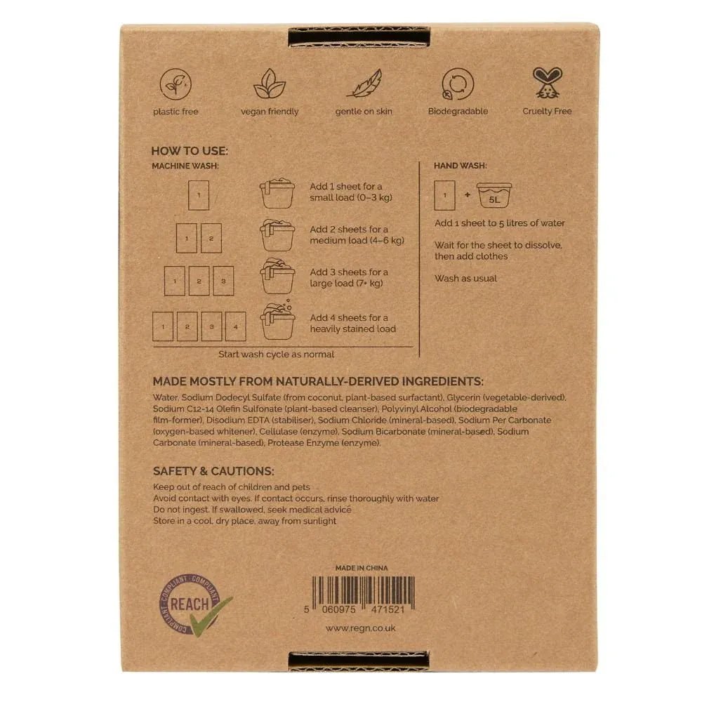 Scented Eco Laundry Detergent Sheets Pack of 64 - Re:gn - Laundry Detergent - Re:gn