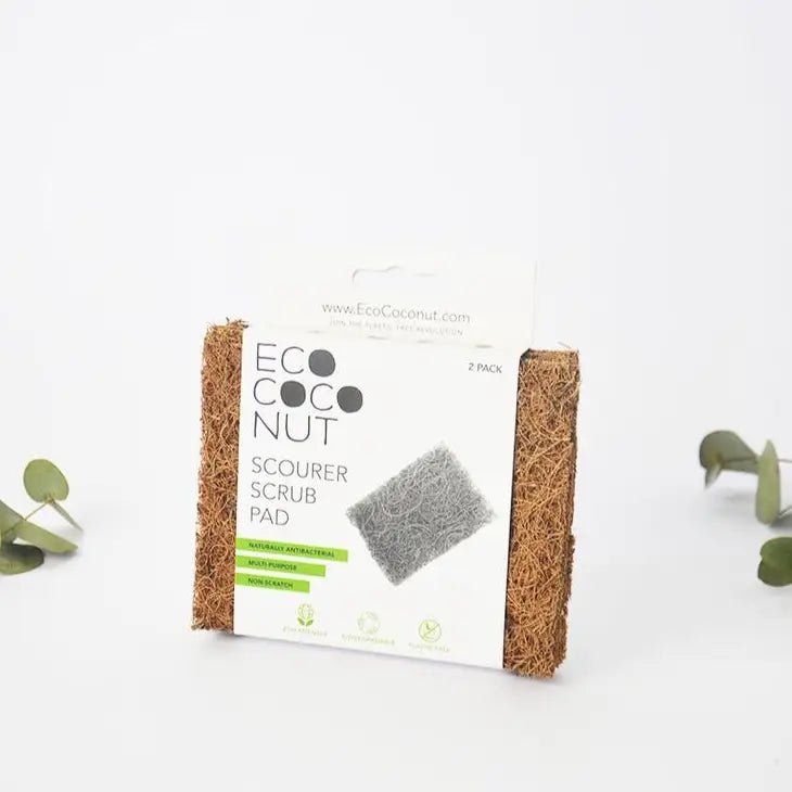 Scourer Scrub Pads (2 Pack) - Ecococonut - Washing - Up Pads - Eco Natural Products