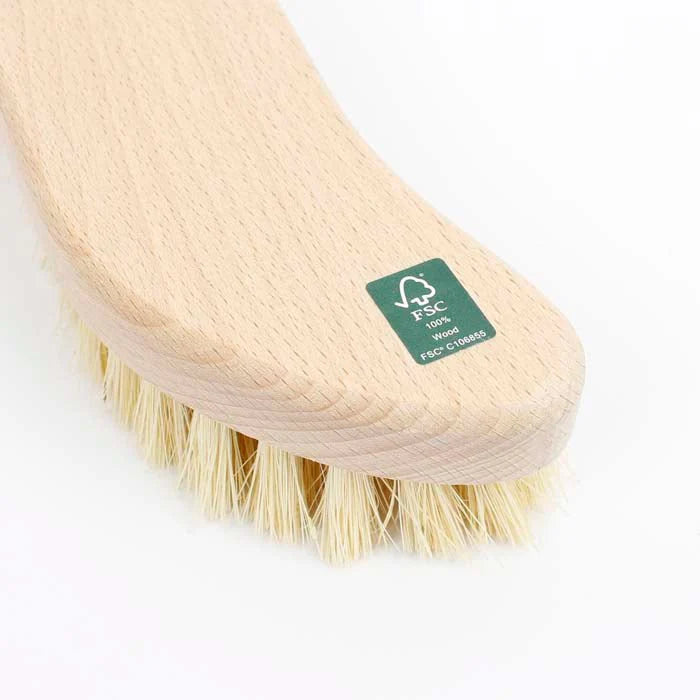 Wooden Scrubbing Brush Plant Based Bristles — plastic-free, multipurpose, 21cm