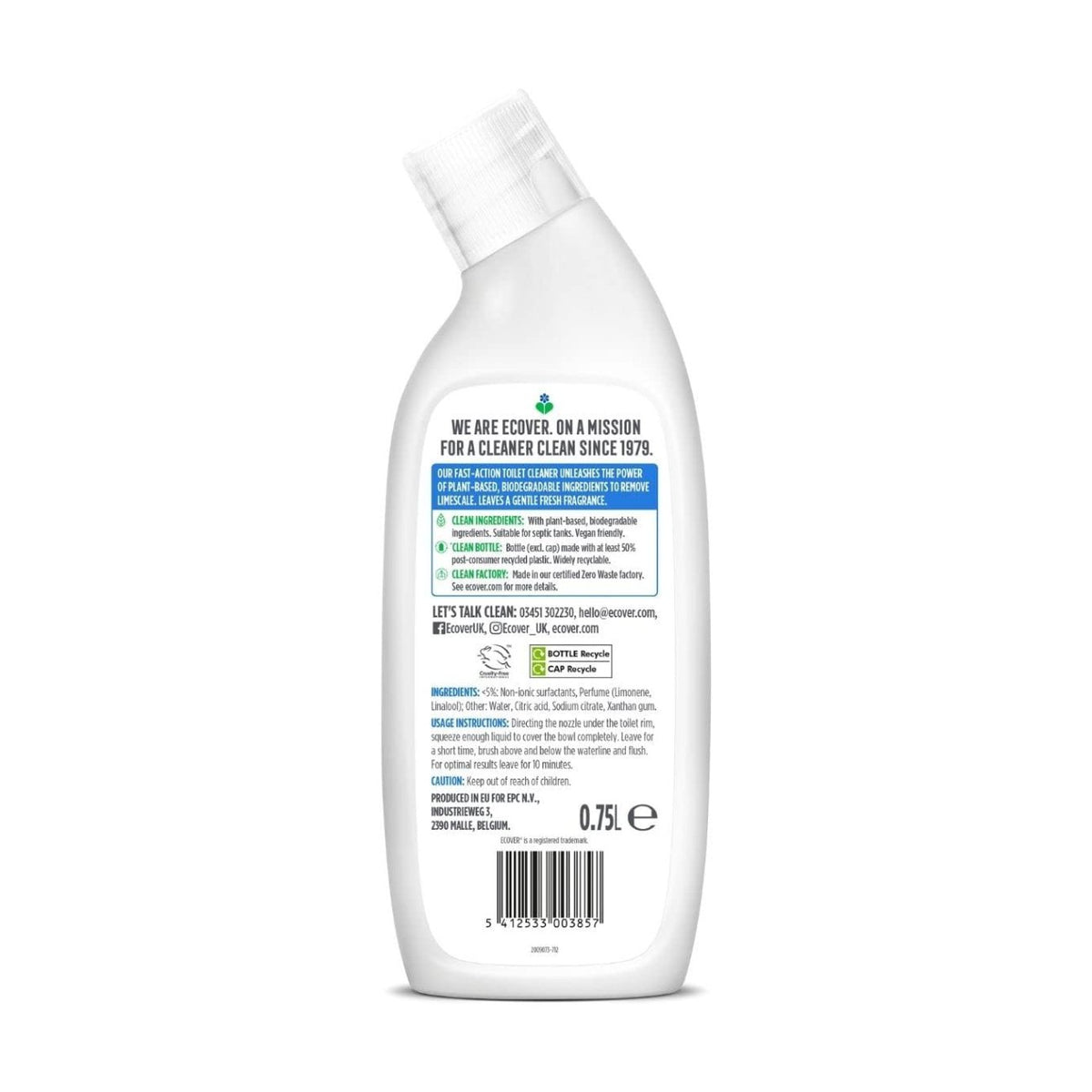 Sea Breeze & Sage Toilet Cleaner 750ml - Ecover - Toilet cleaner - Eco Natural Products