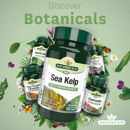 Sea Kelp 187mg 180 Tablets - Natures Aid - Vitamins & Supplements - Eco Natural Products