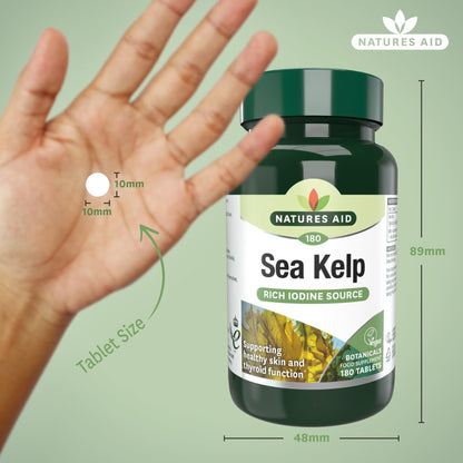 Sea Kelp 187mg 180 Tablets - Natures Aid - Vitamins & Supplements - Eco Natural Products
