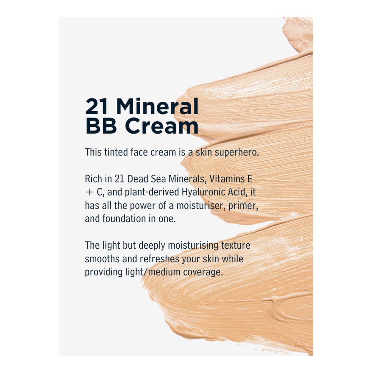 Sea Magik 21 Mineral BB Cream SPF 15 50ml 21 Dead Sea minerals, vitamins E and C, hyaluronic acid