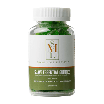 Sea Moss Vegan Gummies Bladderwrack Apple 60 Gummies - Suave Moss Lifestyle - Herbal Supplements - Eco Natural Products