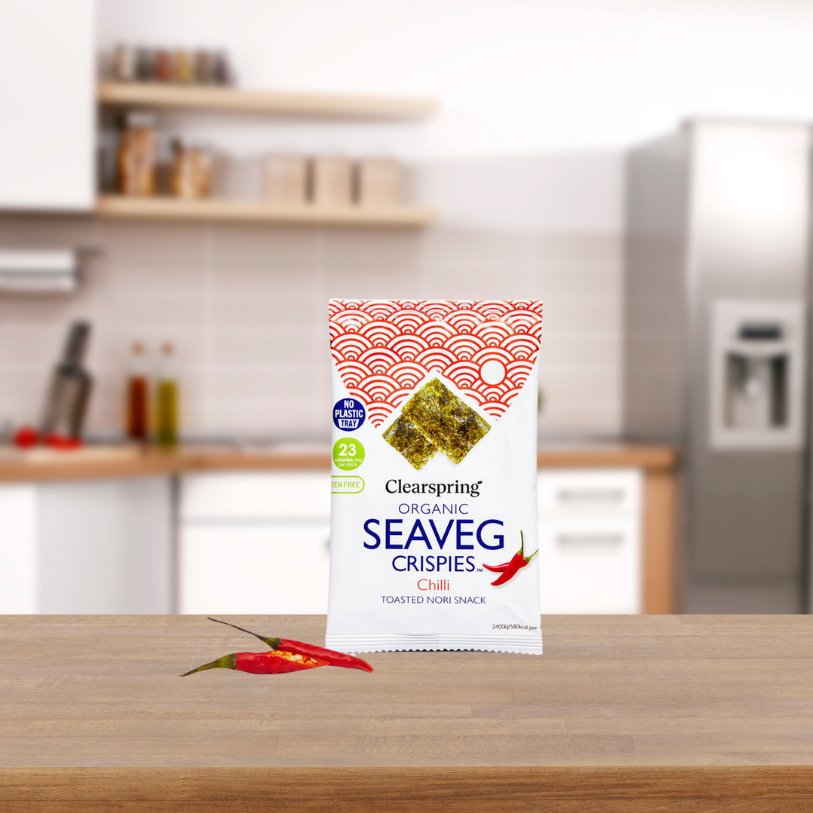 Seaveg Crispies Chilli 4g - Clearspring - Snack - Eco Natural Products