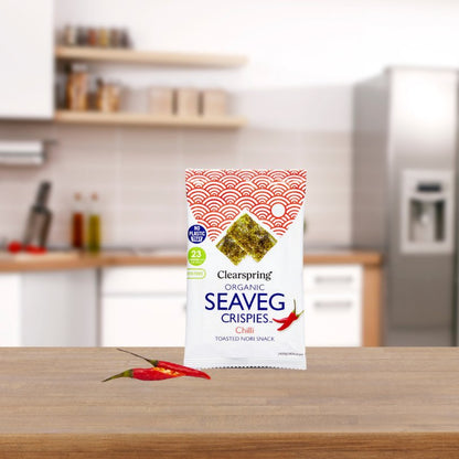 Seaveg Crispies Chilli 4g - Clearspring - Snack - Eco Natural Products