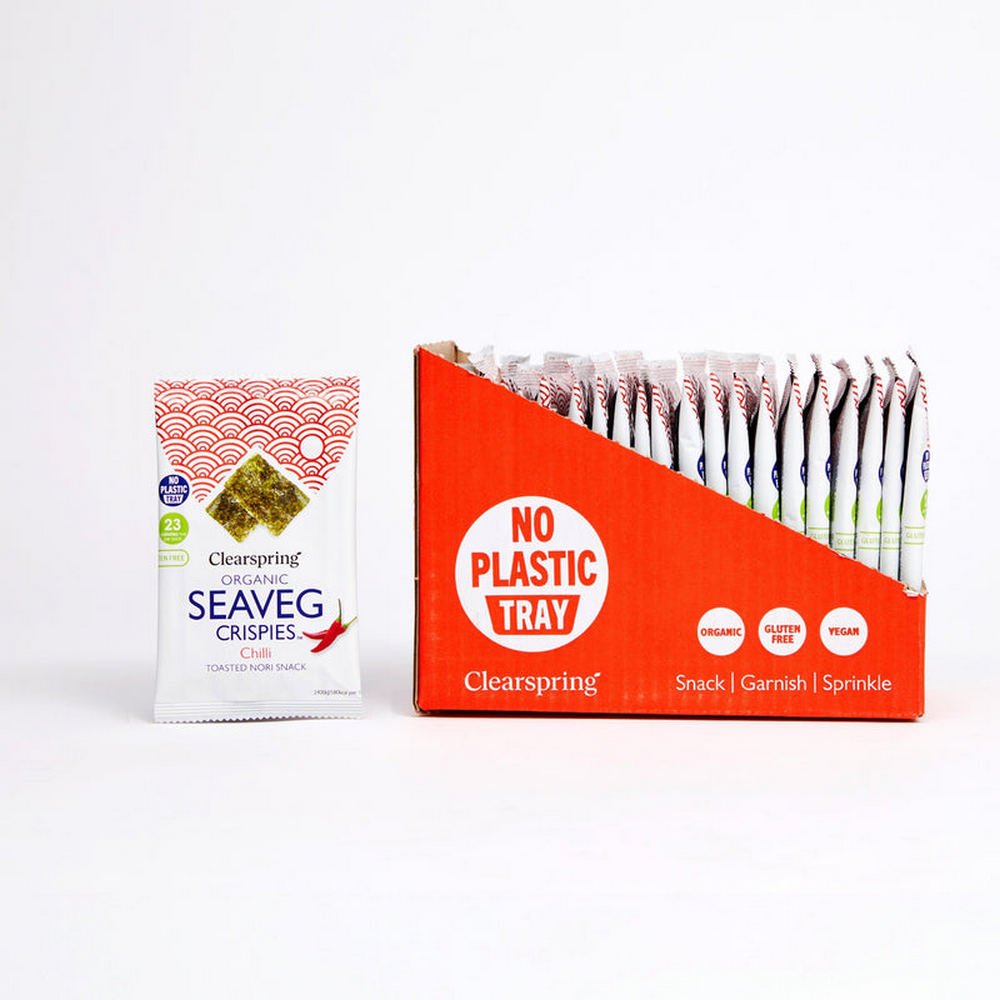 Seaveg Crispies Chilli 4g [BLACK FRIDAY] - Eco Natural Products - Clearspring - Snack