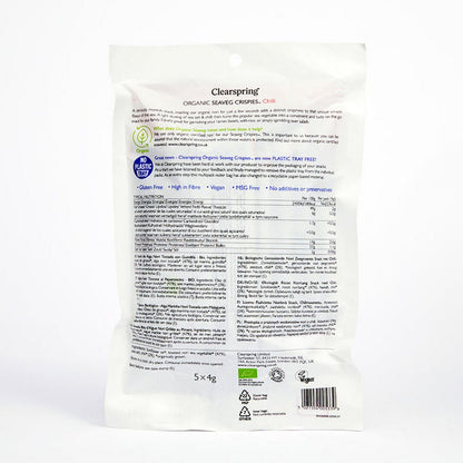 Seaveg Crispies Chilli Organic Multipack 5 x 4g - Clearspring - Snack - Eco Natural Products