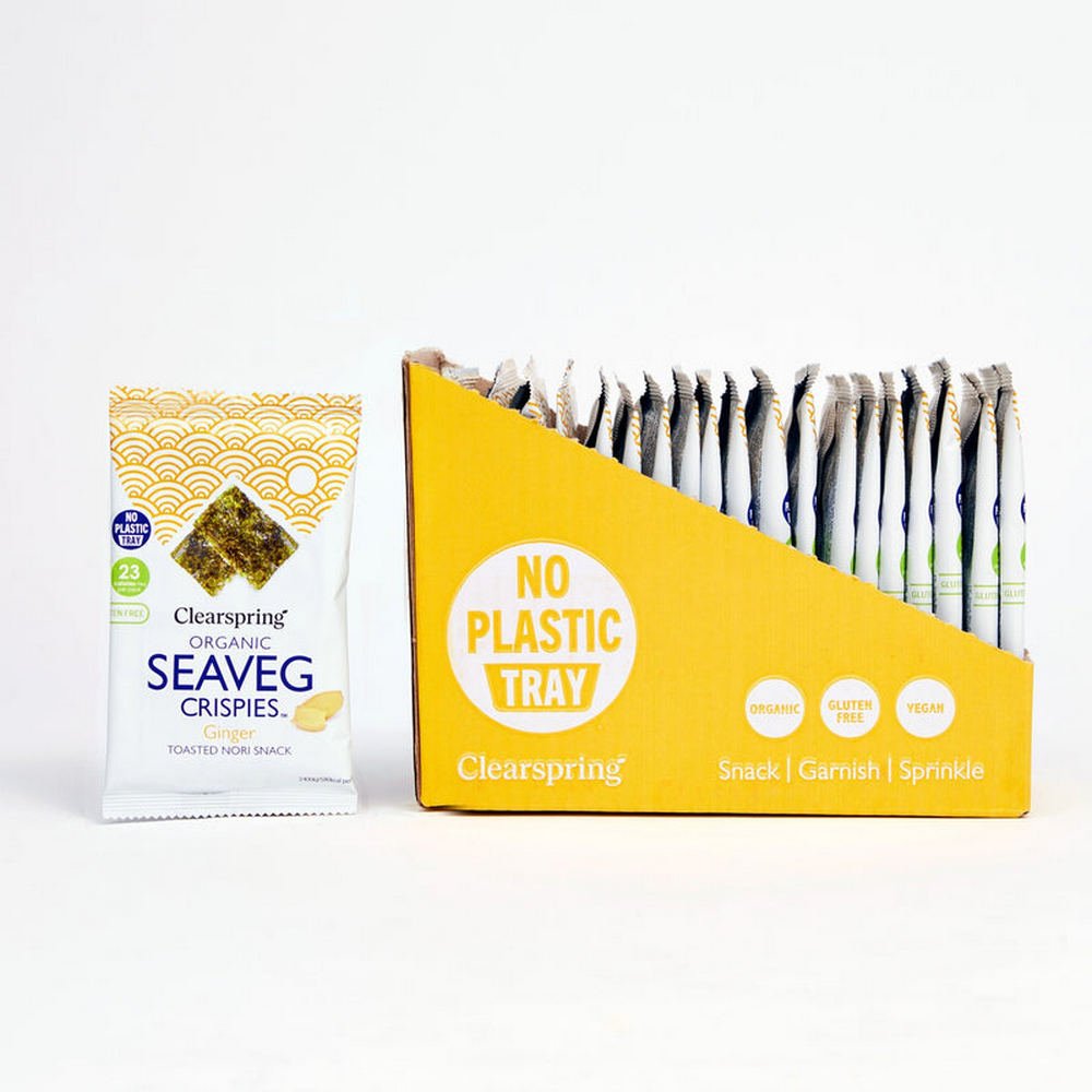 Seaveg Crispies Ginger 4g [BLACK FRIDAY] - Eco Natural Products - Clearspring - Snack