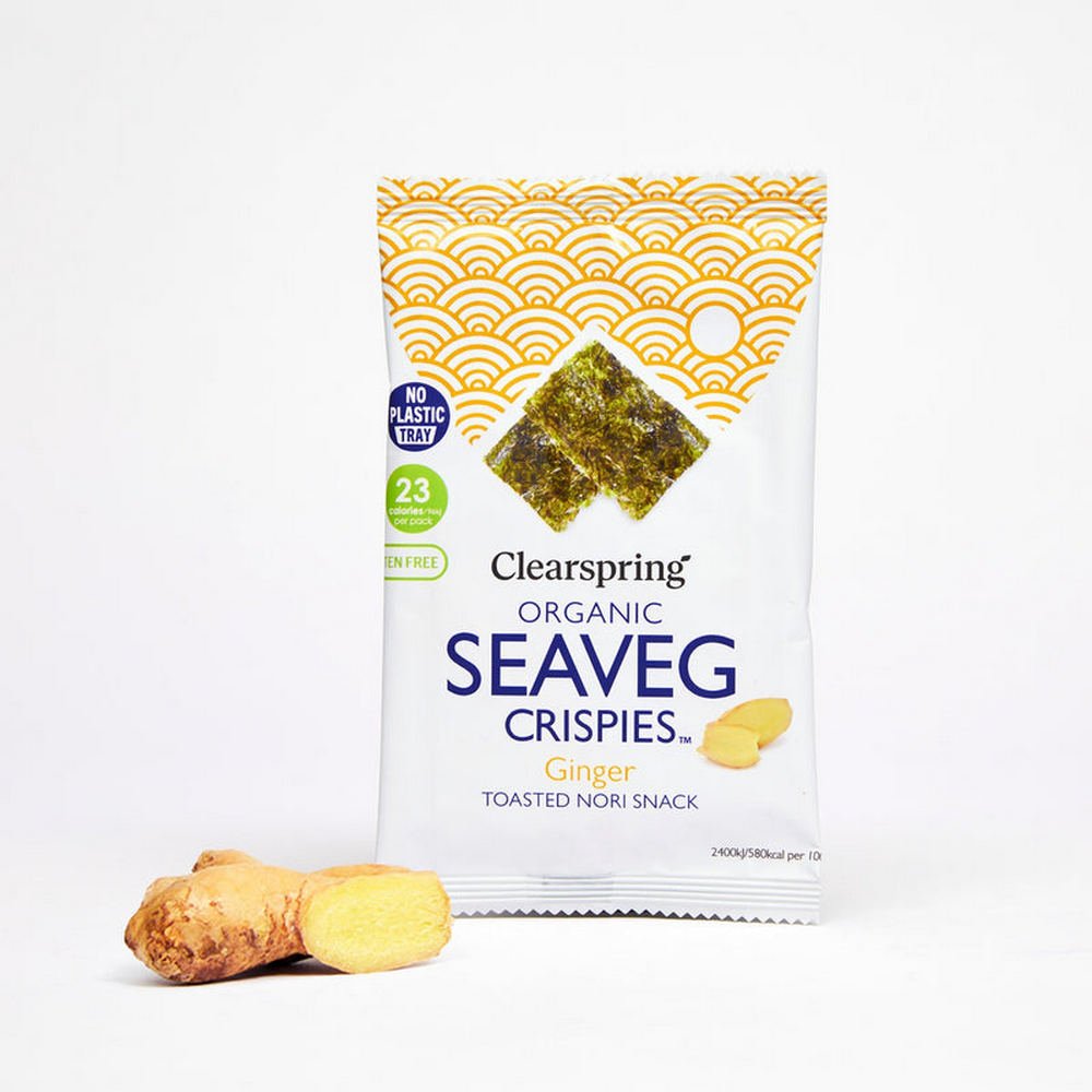 Seaveg Crispies Ginger 4g [BLACK FRIDAY] - Eco Natural Products - Clearspring - Snack