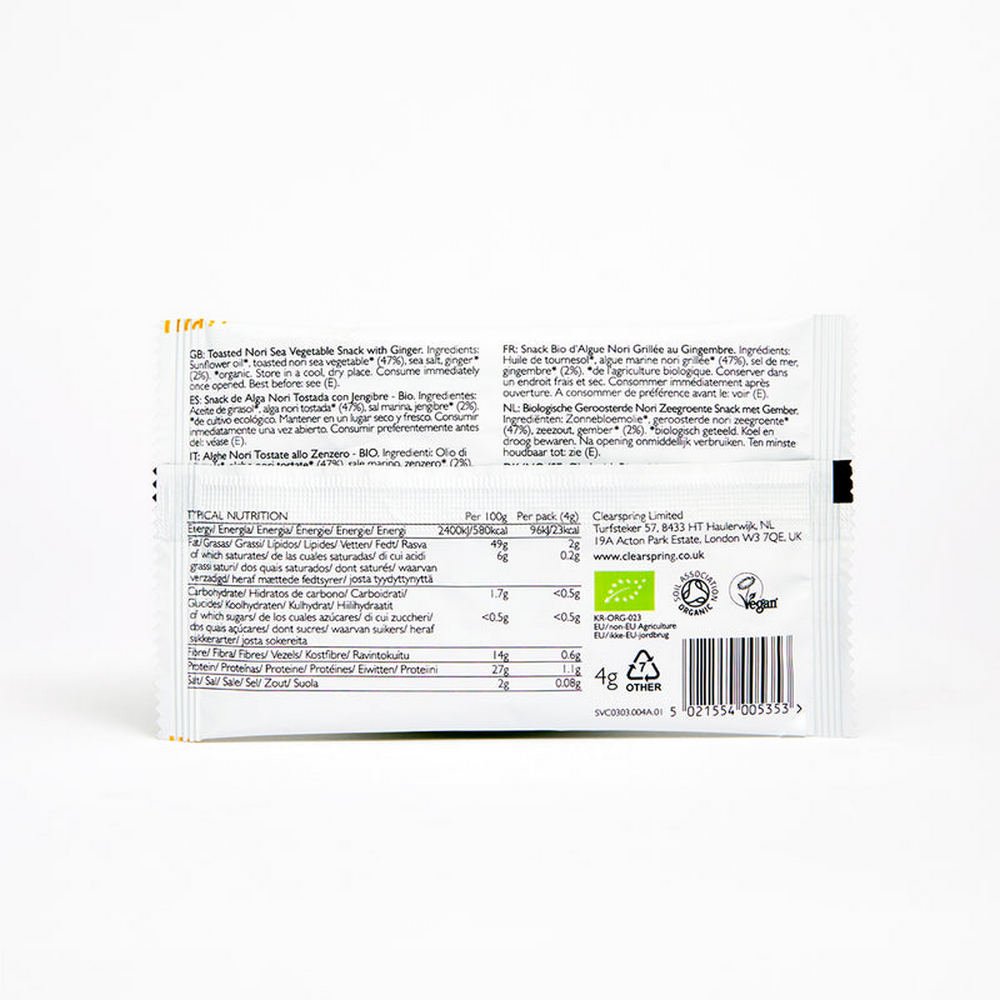 Seaveg Crispies Ginger 4g - Clearspring - Snack - Eco Natural Products