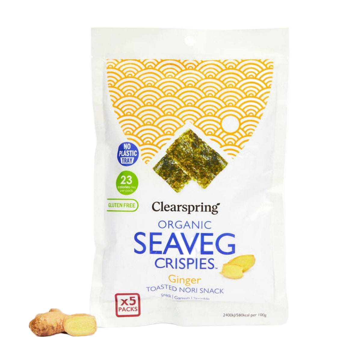 Seaveg Crispies Ginger Organic Multipack 5 x 4g - Clearspring - Snack - Eco Natural Products