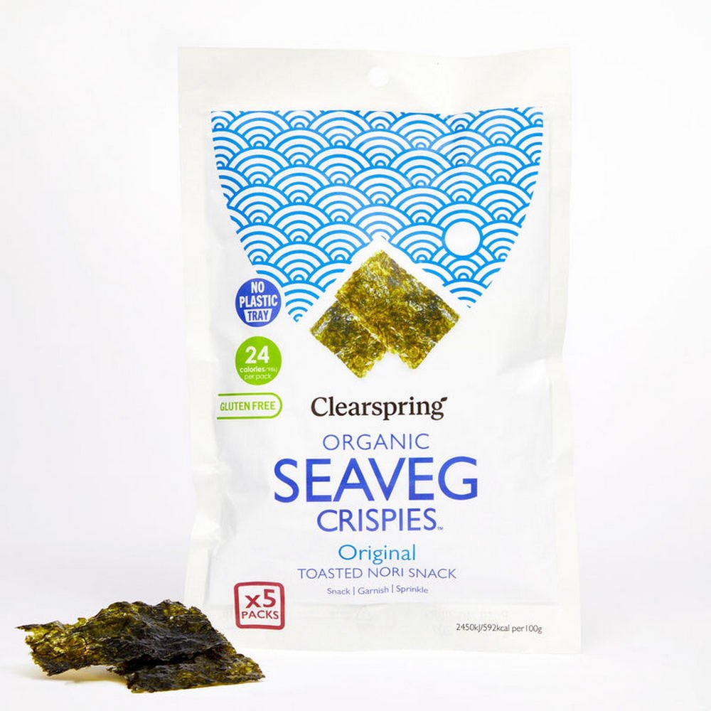 Seaveg Crispies Original Organic Multipack 5 x 4g [BLACK FRIDAY] - Eco Natural Products - Clearspring - Snack