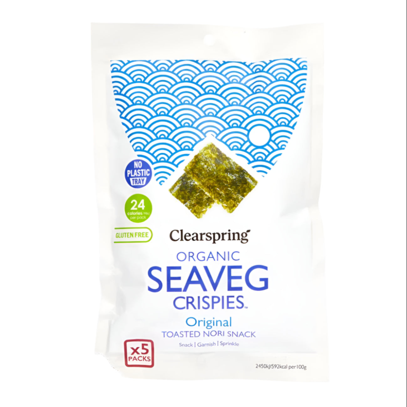 Seaveg Crispies Original Organic Multipack 5 x 4g - Clearspring - Snack - Eco Natural Products