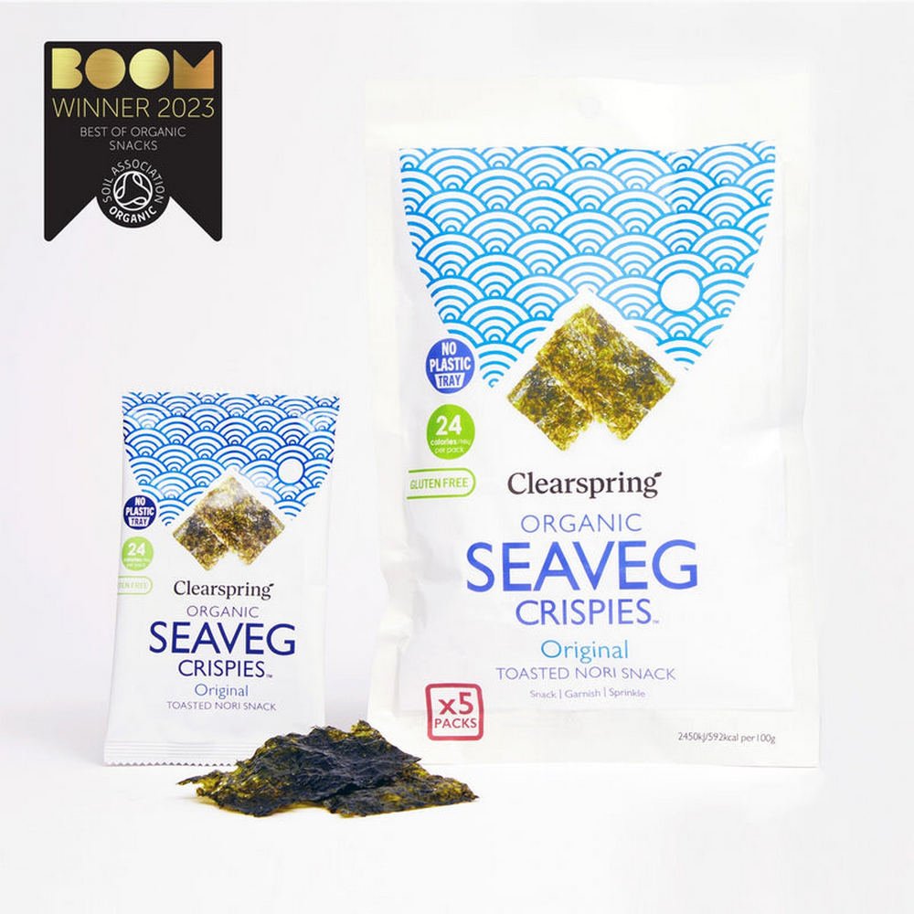 Seaveg Crispies Original Organic Multipack 5 x 4g - Clearspring - Snack - Eco Natural Products