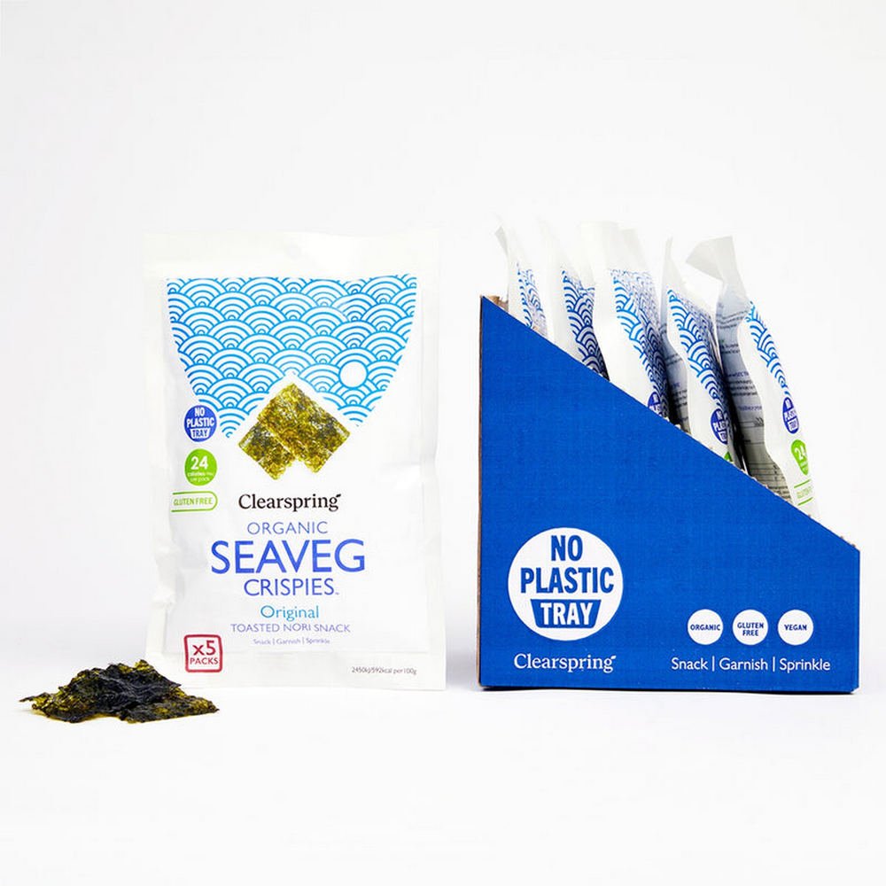 Seaveg Crispies Original Organic Multipack 5 x 4g [BLACK FRIDAY] - Eco Natural Products - Clearspring - Snack