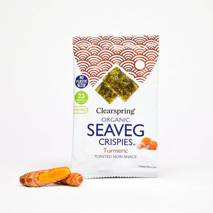 Seaveg Crispies Turmeric 4g - Clearspring - Snack - Eco Natural Products