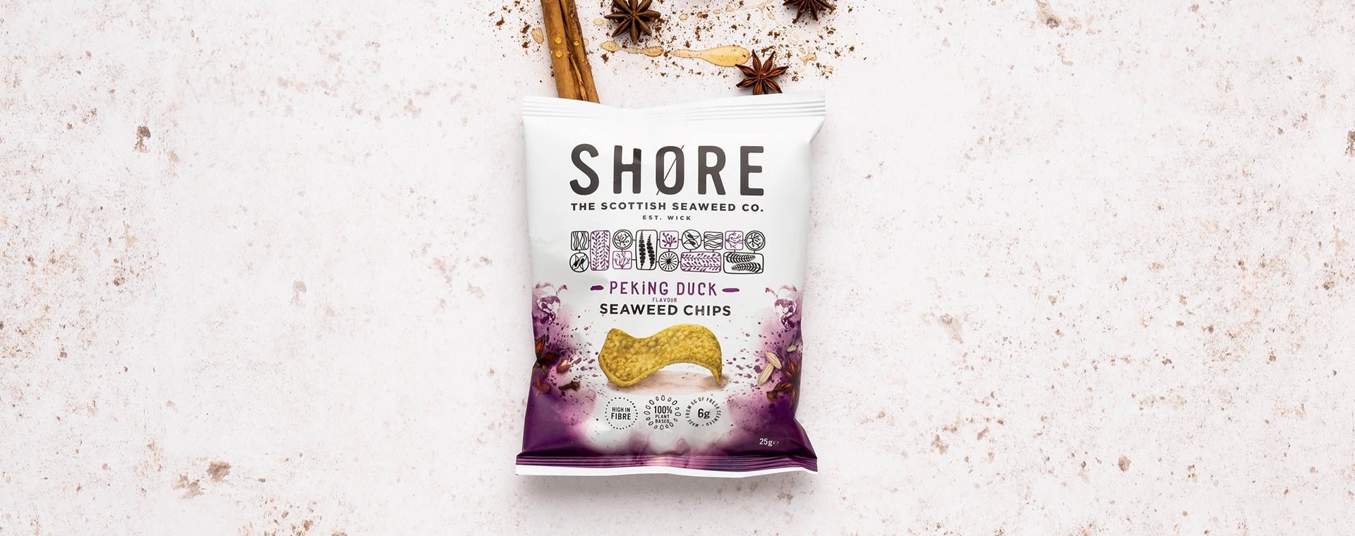 Seaweed Chips Asian Peking 25g - Shore Scottish Seaweed - Snack - Eco Natural Products