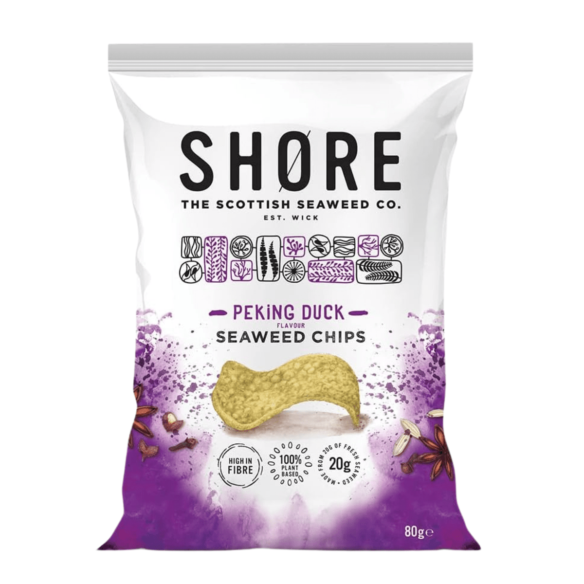 Seaweed Chips Asian Peking 80g - Shore Scottish Seaweed - Chips - Eco Natural Products