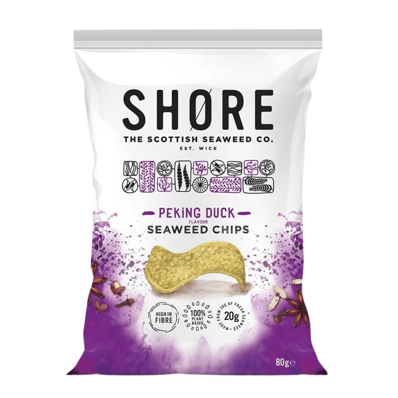 Seaweed Chips Asian Peking 80g - Shore Scottish Seaweed - Chips - Eco Natural Products