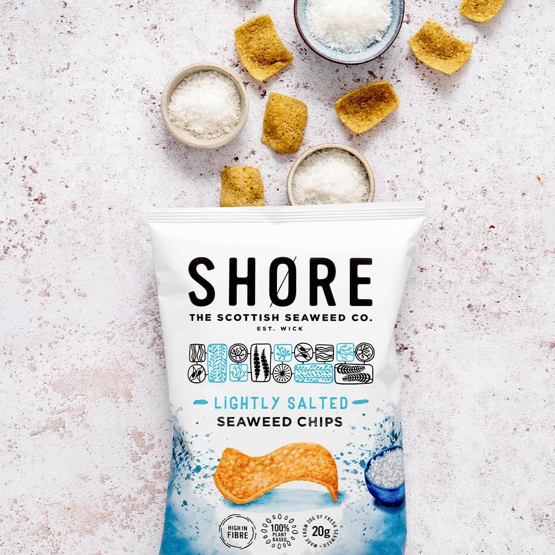 Seaweed Chips Sea Salt 80g - Shore Scottish Seaweed - Snack - Eco Natural Products