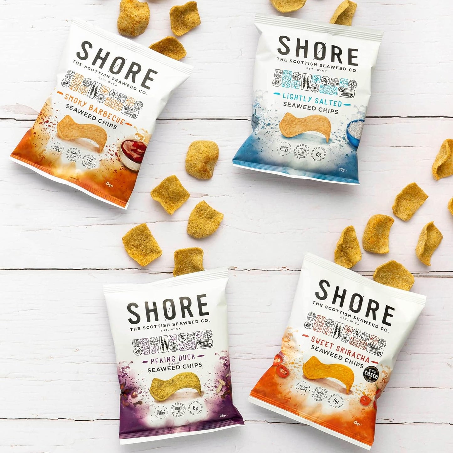 Seaweed Chips Sweet Sriracha 25g - Shore Scottish Seaweed - Snack - Eco Natural Products