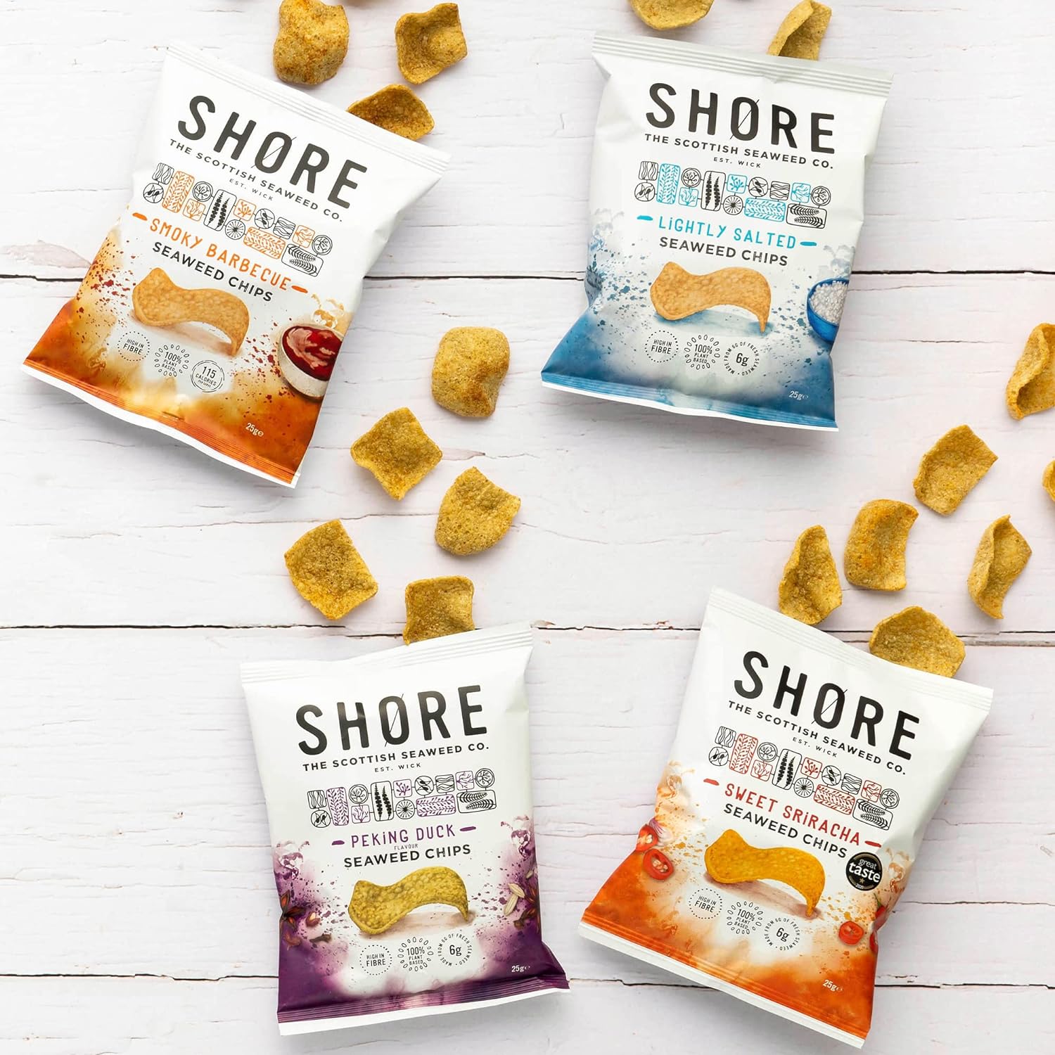 Seaweed Chips Sweet Sriracha 25g - Shore Scottish Seaweed - Snack - Eco Natural Products