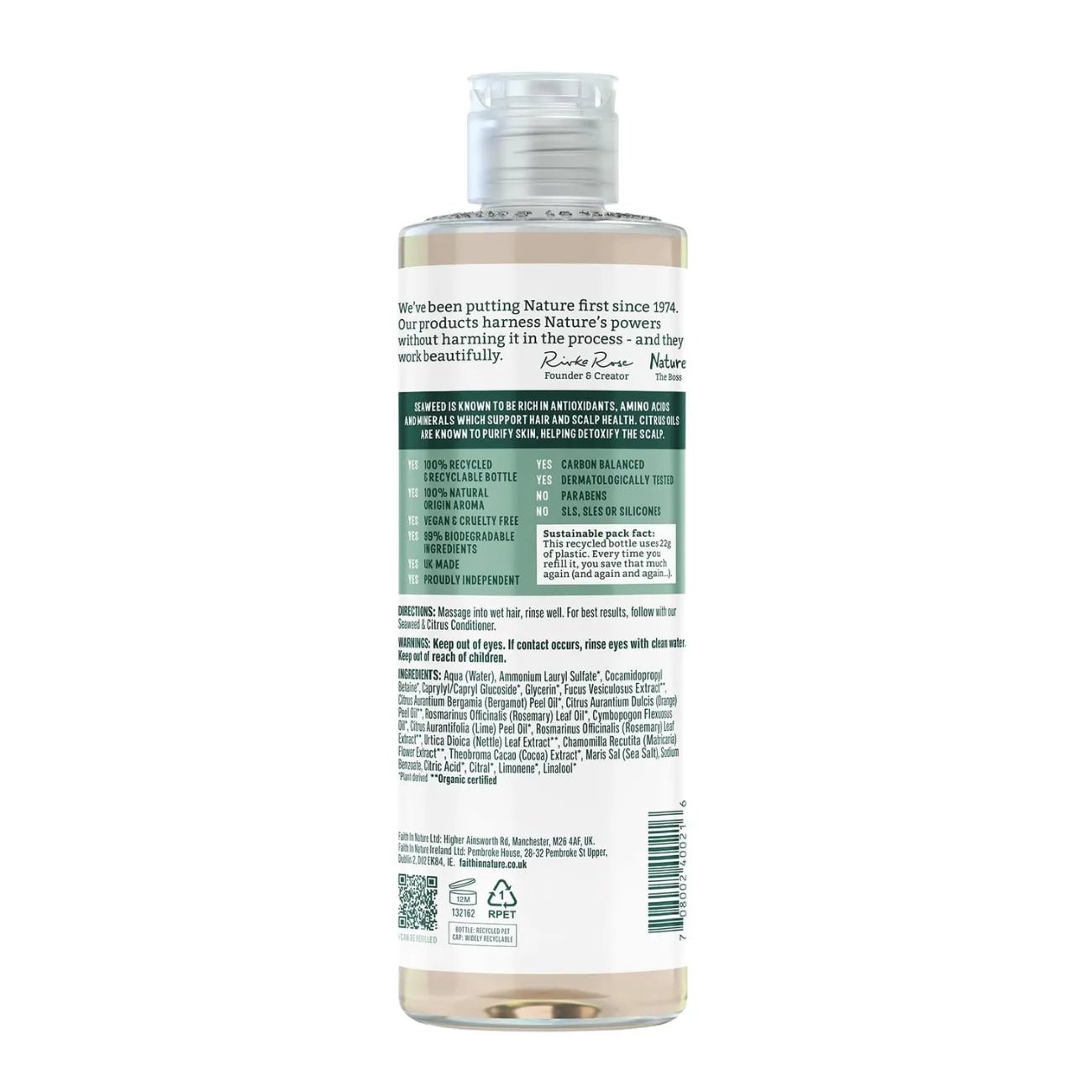 Seaweed & Citrus Shampoo 400ml - Faith in Nature - Shampoo - Faith in Nature