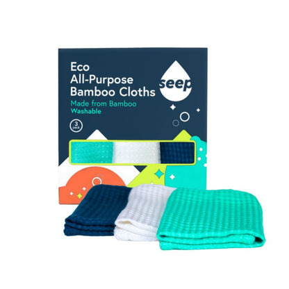 Seep All Purpose Cloths 100% Bamboo Pack of 3 90g - Seep - Sponge cloth - Eco Natural Products