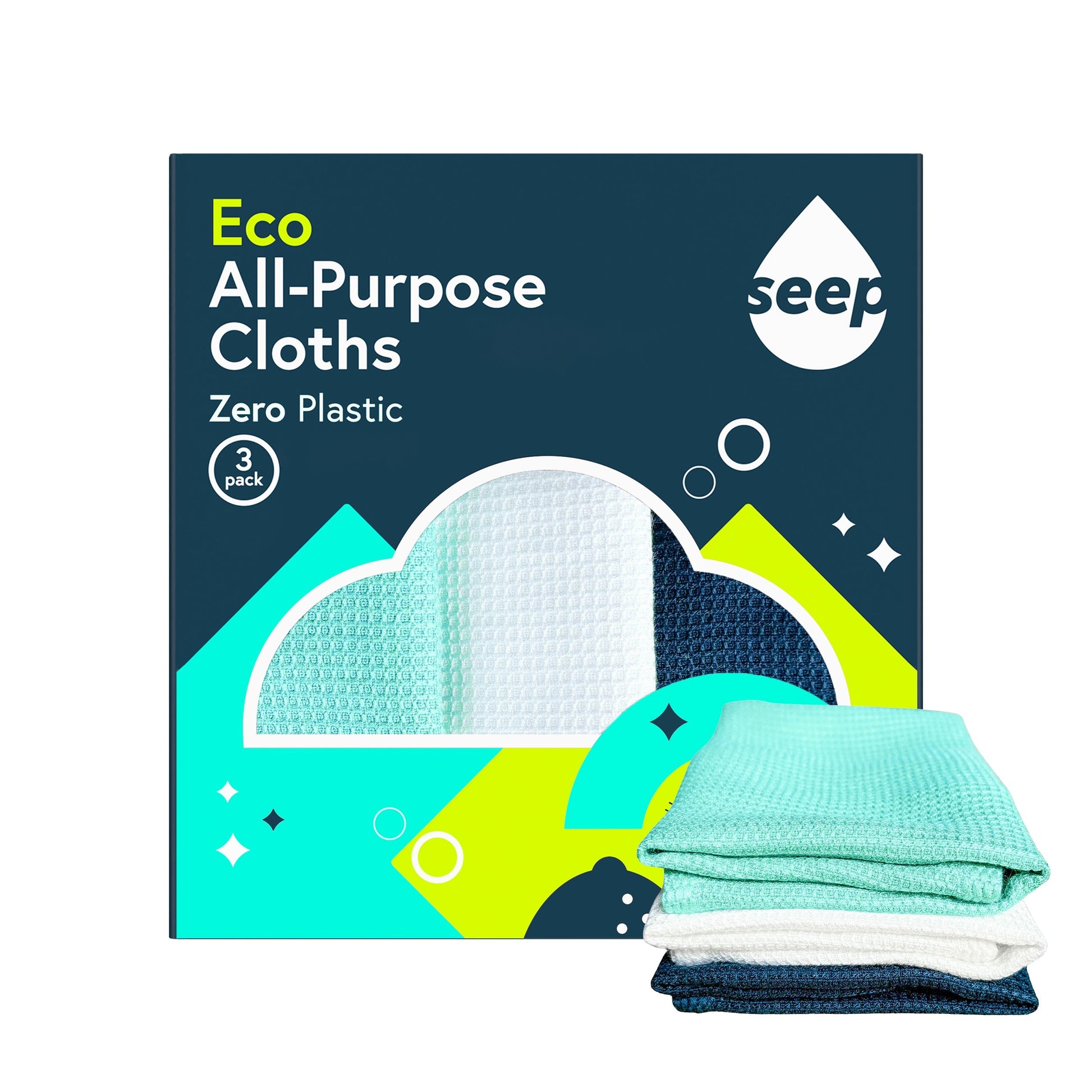 Seep - Eco Cloth - All-Purpose - Pack of 3