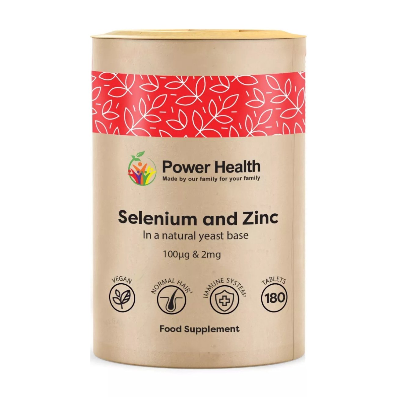 Selenium 100ug & Zinc 2mg 180 Tablets - Power Health - Food Supplement - Eco Natural Products