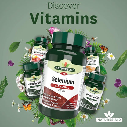 Selenium 200ug 90 Tablets - Natures Aid - Vitamins & Supplements - Eco Natural Products